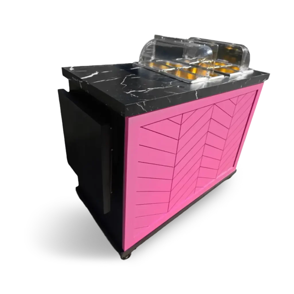 Pink and Black Vendor Cart